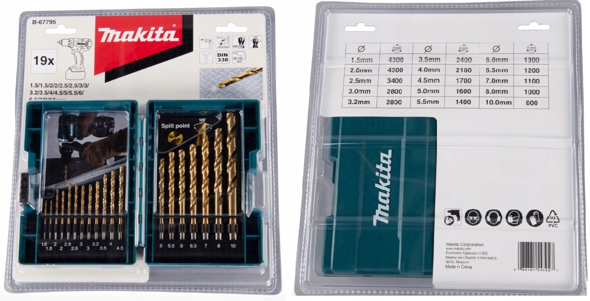 Sada vrtákov do kovu Makita B-67795
